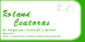 roland csutoras business card